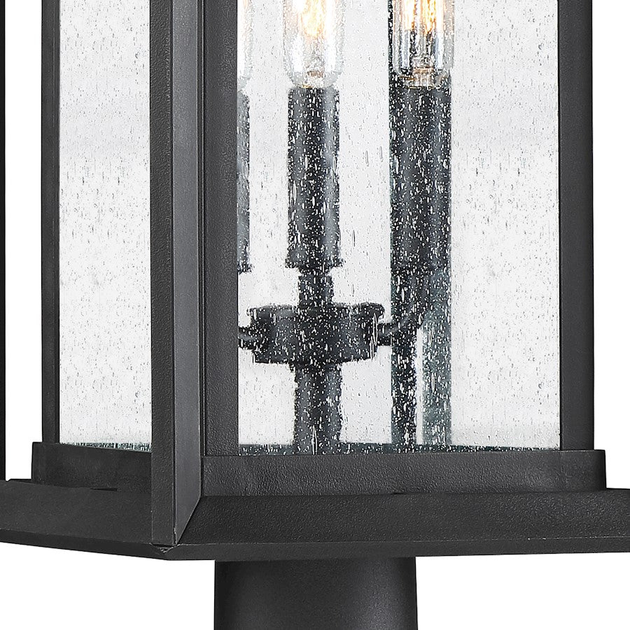 Quoizel Wakefield Outdoor Post Lantern, Earth Black