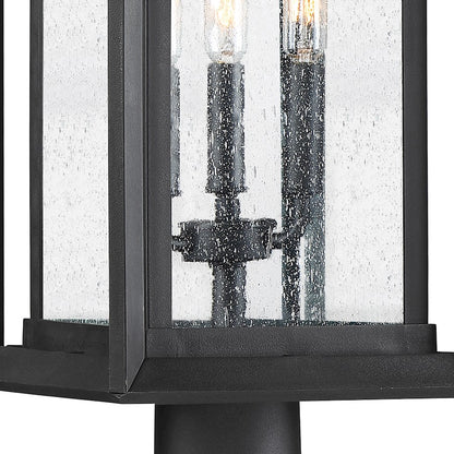 Quoizel Wakefield Outdoor Post Lantern, Earth Black