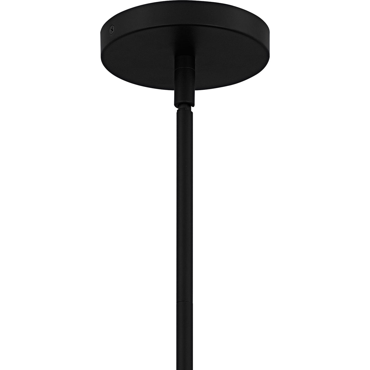 Quoizel Willa 30in 4-Light Pendant | Coastal Matte Black and Natural Rattan | Kitchen Island & Dining Room | 30 x 30 x 10.5 in | Model WLL2830MBK