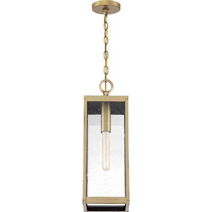 Quoizel Westover 1 Light Outdoor Hanging Lantern, Antique Brass