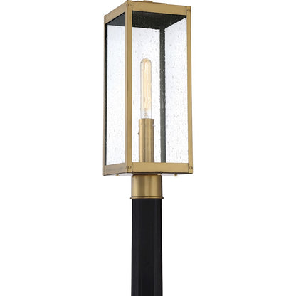Quoizel Westover 1 Light Outdoor Post Lantern, Antique Brass