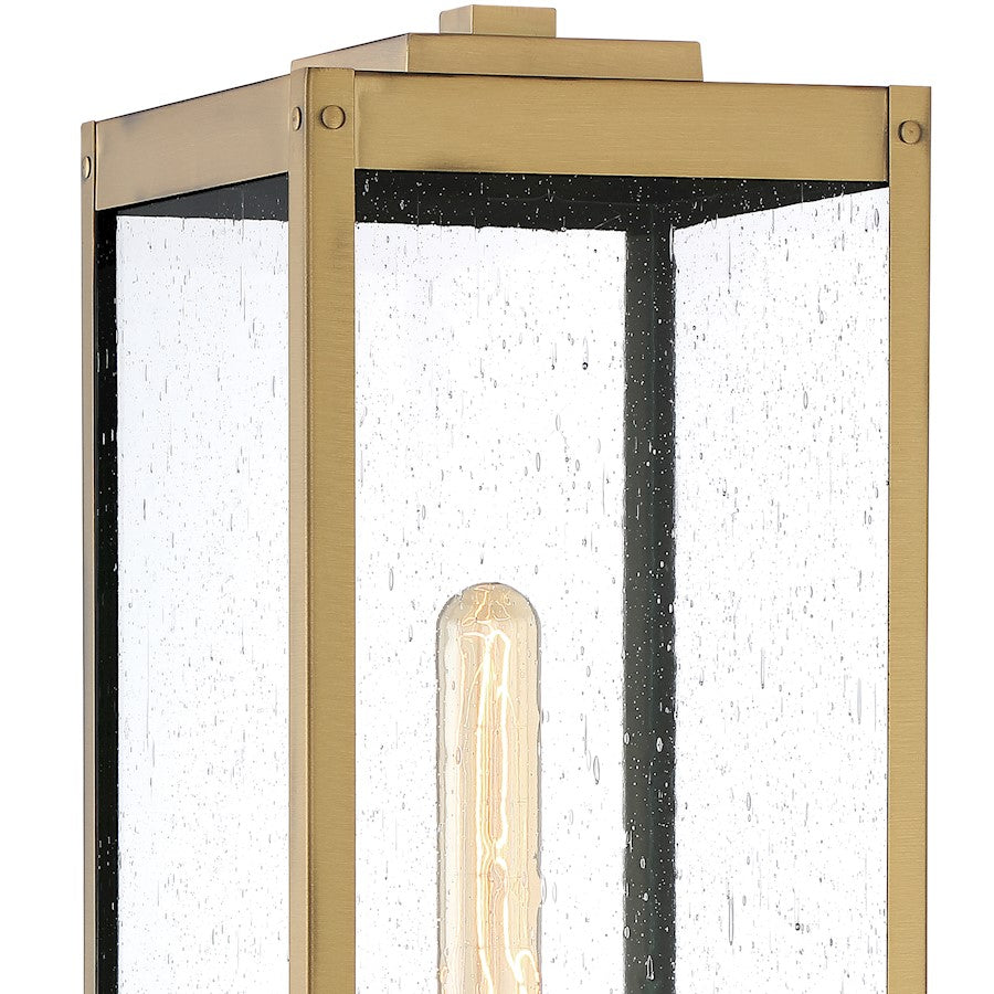 Quoizel Westover 1 Light Outdoor Post Lantern, Antique Brass