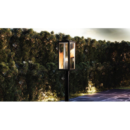 Quoizel Westover Outdoor Post Lantern, Black