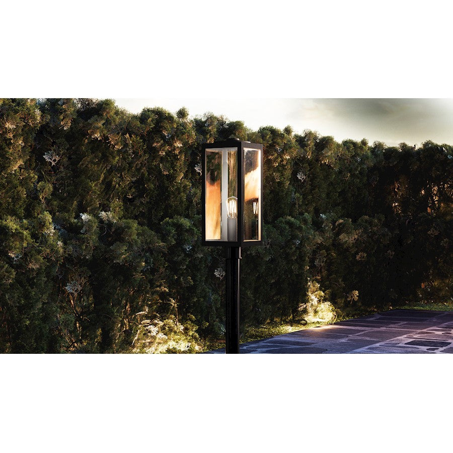 Quoizel Westover Outdoor Post Lantern, Black
