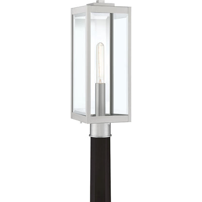 Quoizel Westover 1 Light Outdoor Post, Clear Beveled