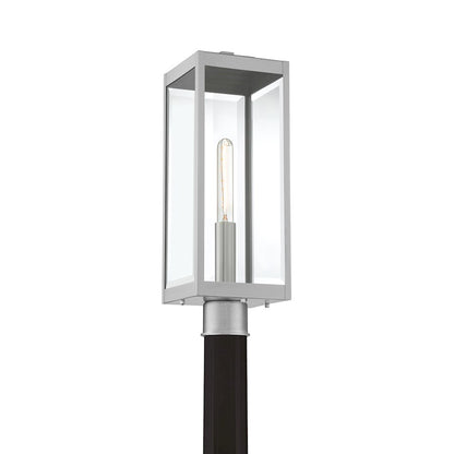 Quoizel Westover 1 Light Outdoor Post, Clear Beveled