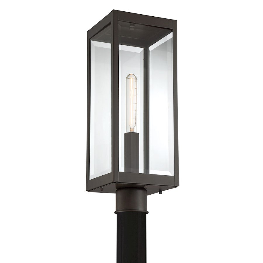 Quoizel Westover 1 Light Outdoor Post, Clear Beveled