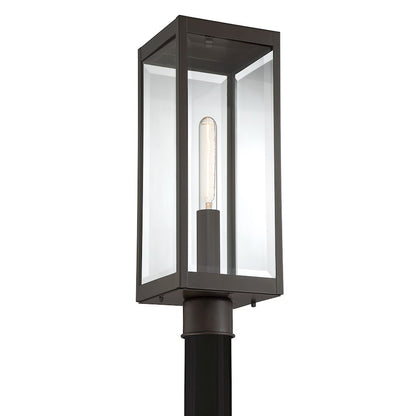 Quoizel Westover 1 Light Outdoor Post, Clear Beveled