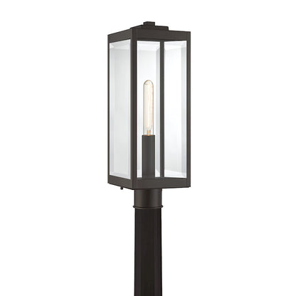Quoizel Westover 1 Light Outdoor Post, Clear Beveled