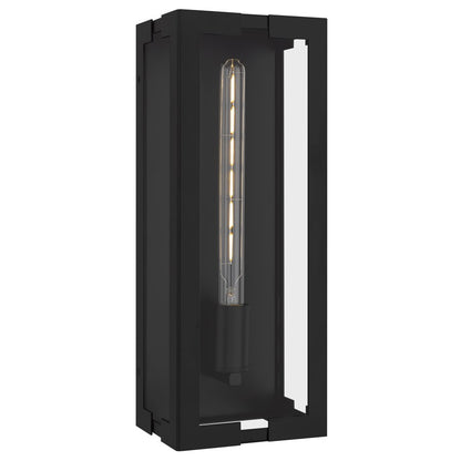 Quoizel Young 1-Lt Matte Black Outdoor Wall Lantern, Matte Black - YOUN8407MBK