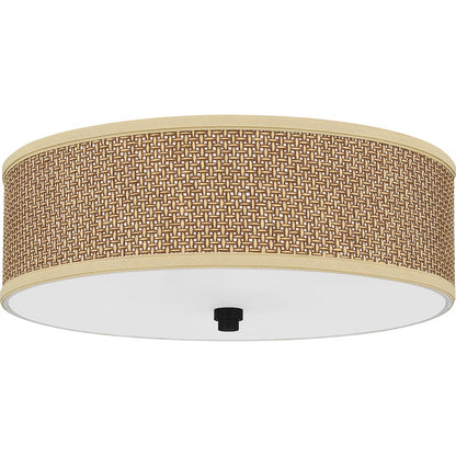 Quoizel 3 Light Zen Flush Mount, Mystic Black