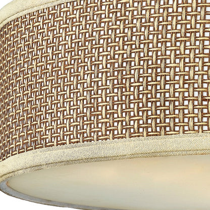 Quoizel 3 Light Zen Flush Mount, Mystic Black