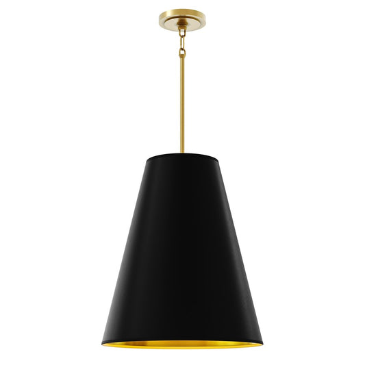 Robert Abbey Chrissy, Modern Brass/Matte Obsidian/Matte Gold Interior - 494MOS