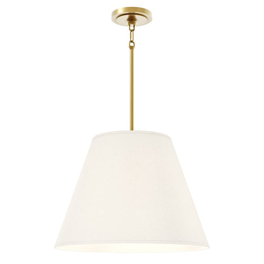 Robert Abbey Janet 4 Lt Pendant, Modern Brass/Shannon Oyster Fabric - 495