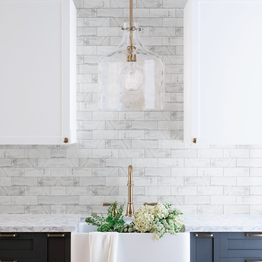 OPEN BOX ITEM: 1 Light Pendant, Brass