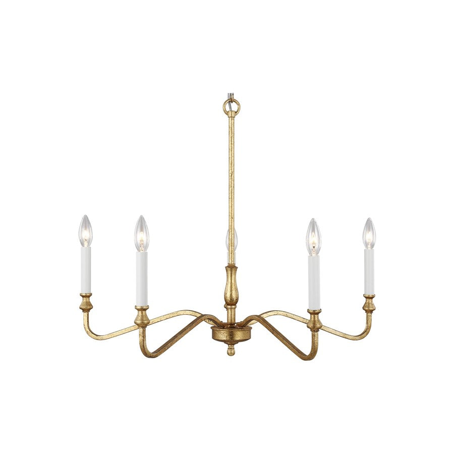 Generation Lighting Lanne 5 Light Chandelier, Antique Gild - 3001905-775