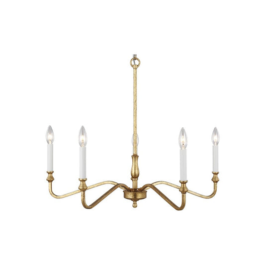 Generation Lighting Lanne 5 Light Chandelier, Antique Gild - 3001905-775