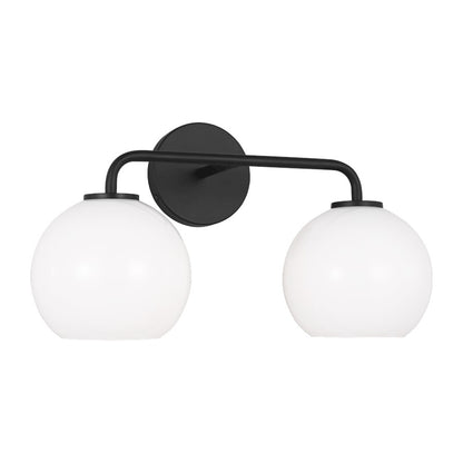 2 Light Bathroom Vanity Light, Midnight Black