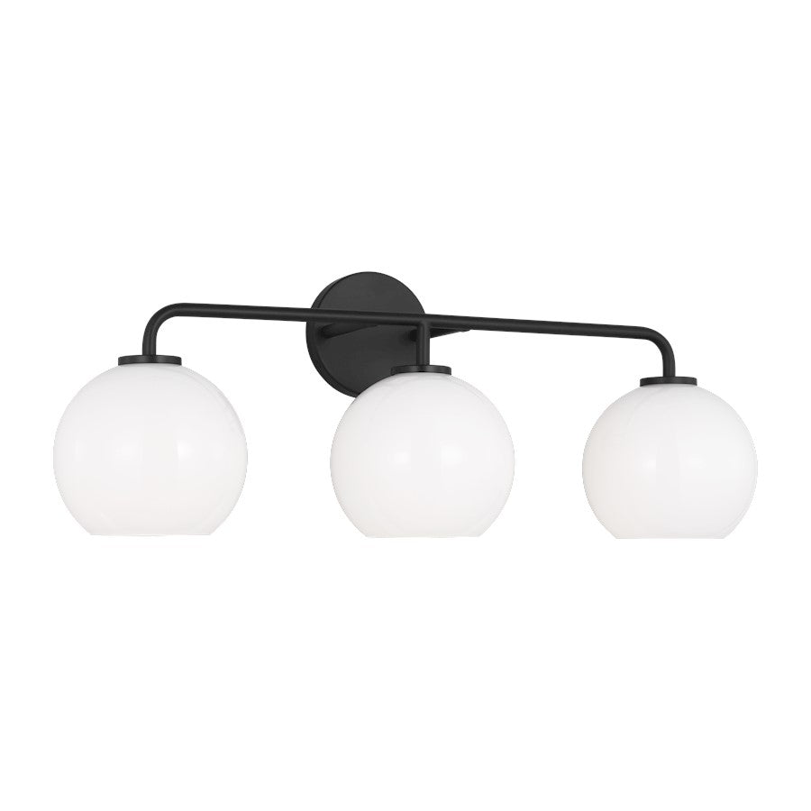 3 Light Bathroom Vanity Light, Midnight Black