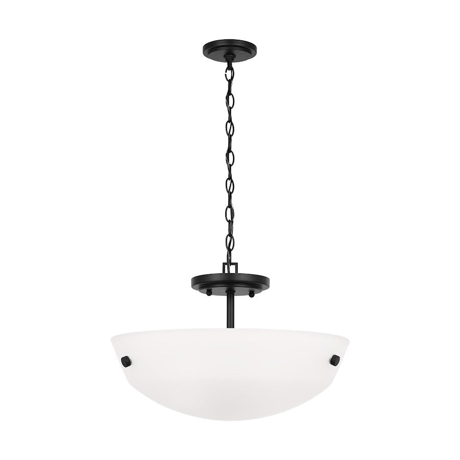 Generation Lighting Kerrville 2-Lt Conv LED Pendant, BK/SE - 7715202EN3-112
