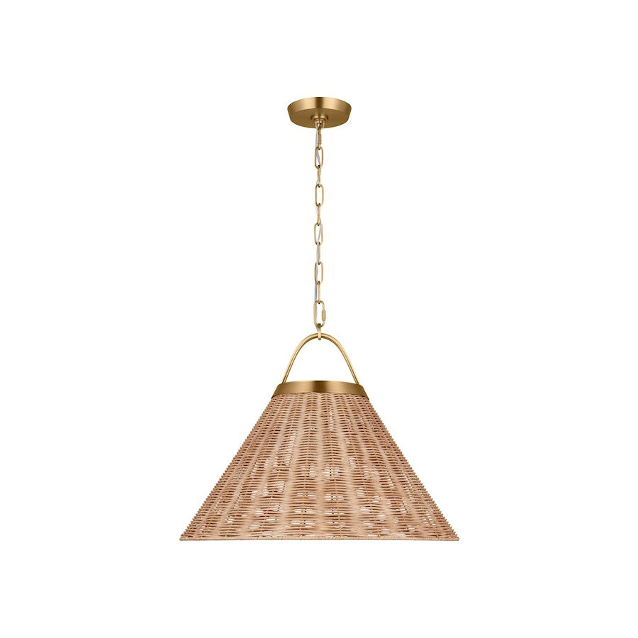 1 Light 30" Pendant, Brass