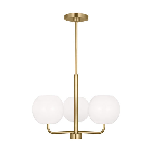 Generation Lighting Rory 3 Light Chandelier In Satin Bronze/Opal - GLC1043SB