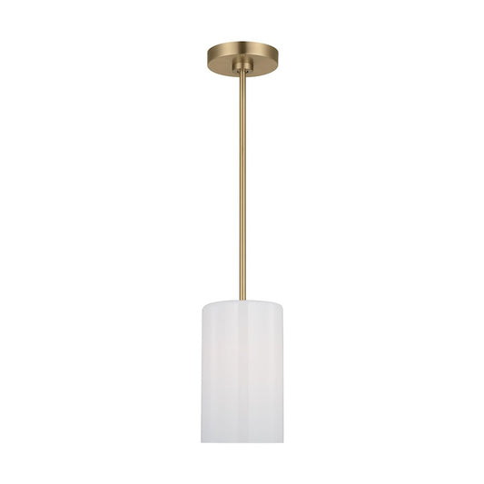 Generation Lighting Rhett 1-Lt Pendant, Bronze/Painted White - GLP1001SB