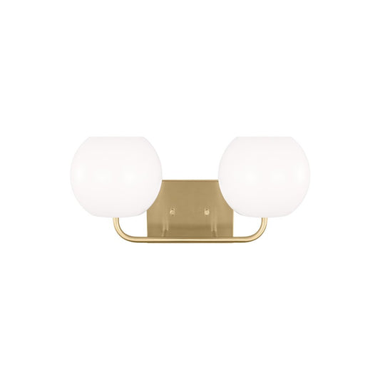 Generation Lighting Rory 2 Light Bath Vanity In Satin Bronze/Opal - GLV1012SB
