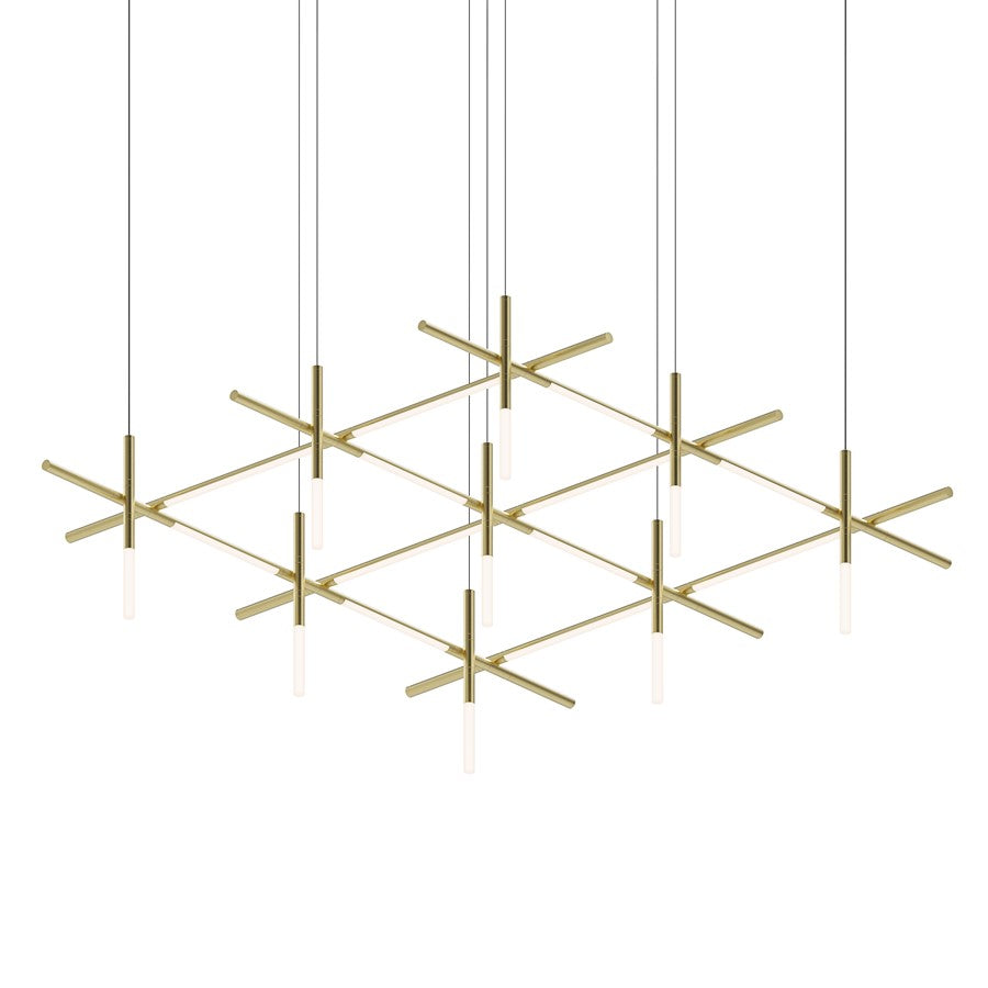 Sonneman Labyrinth 1 Light Pendant, Brass - 2105-14