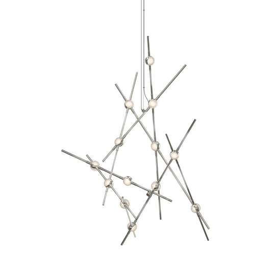 Sonneman Constellation 13 Light Pendant, Satin Nickel