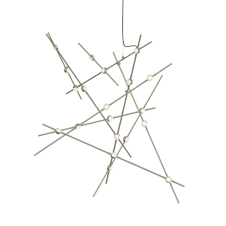 Sonneman Constellation 20 Light Pendant, Satin Nickel