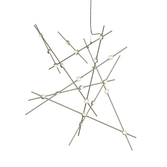 Sonneman Constellation 20 Light Pendant, Satin Nickel