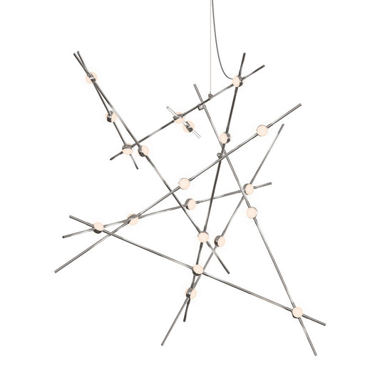 Sonneman Constellation 20 Light Pendant/27K/Warm, Satin Nickel - 2152-13W-J20