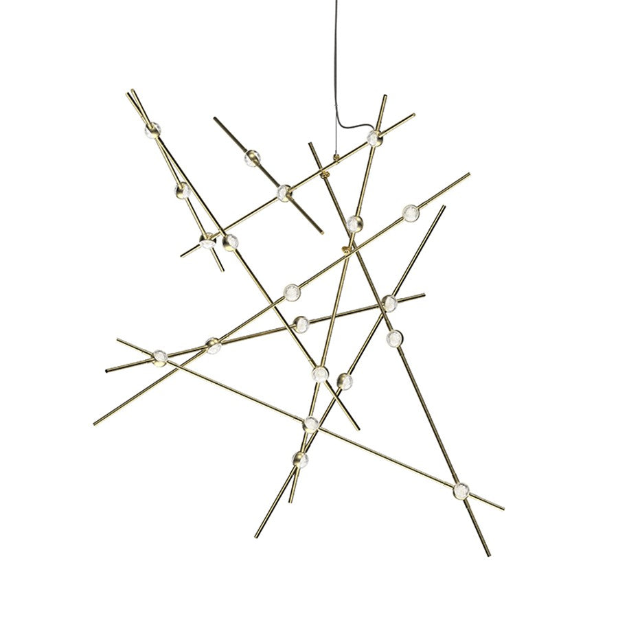 Sonneman Constellation 20 Light Pendant/27K, Satin Brass - 2152-38C-27-J20