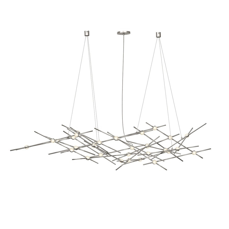 Sonneman Constellation 25 Light Pendant/27K, Satin Nickel