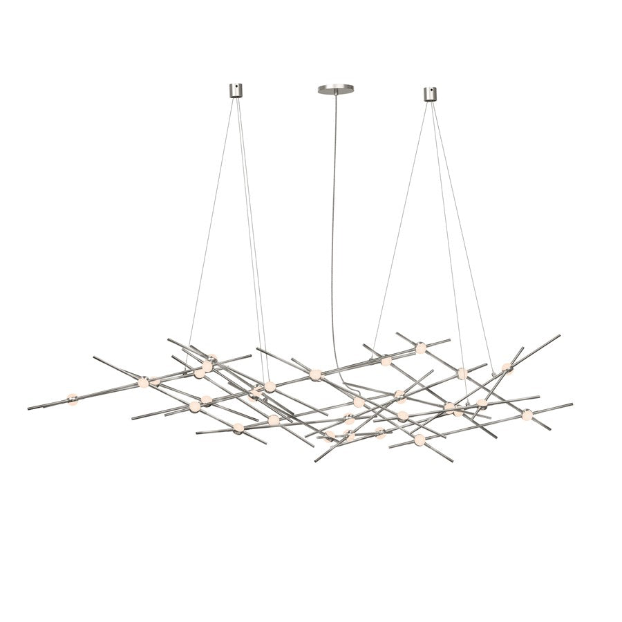 Sonneman Constellation 25 Light Pendant/Warm, Satin Nickel