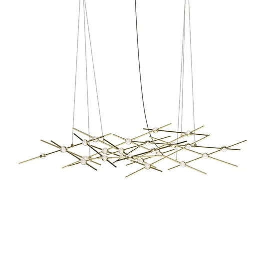 Sonneman Constellation 25 Light Pendant/27K, Satin Brass
