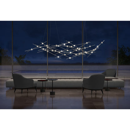 Sonneman Constellation 44 Light Pendant/27K, Satin Nickel
