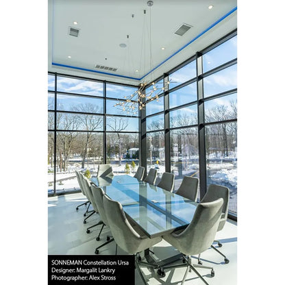 Sonneman Constellation 44 Light Pendant/27K, Satin Nickel