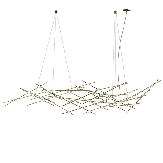 Sonneman Constellation 44 Light Pendant/27K/Warm, Satin Brass
