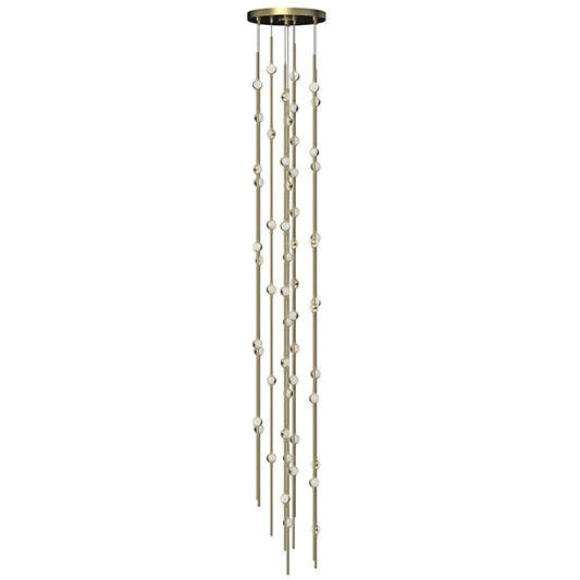 Sonneman Constellation 55 Light Pendant/27K, Satin Brass - 2162-38C-T-27-J20