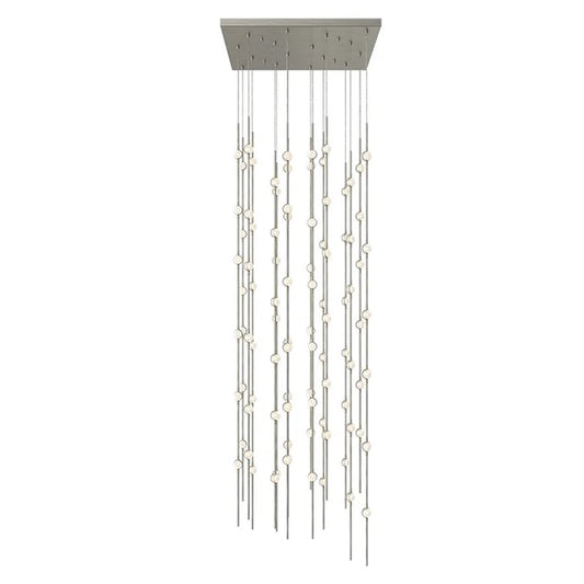 Sonneman Constellation 96 Light Pendant/27K, Satin Nickel
