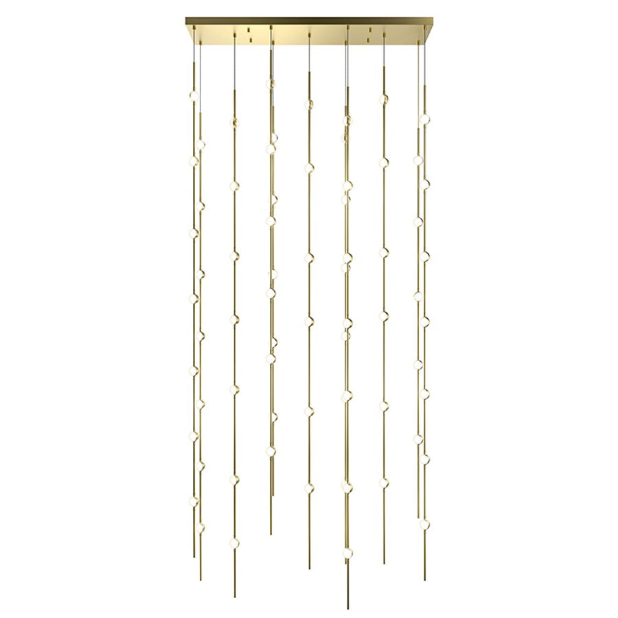 Sonneman Constellation 69 Light Pendant/Warm, Satin Brass