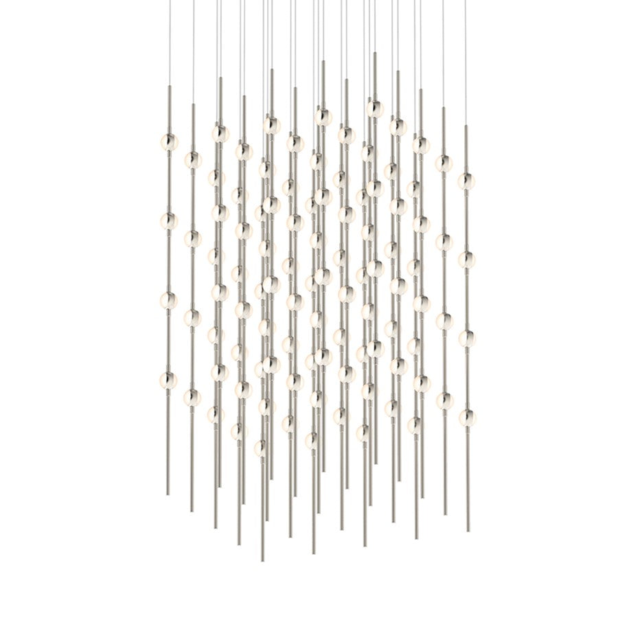 Sonneman Constellation 100 Light Pendant/Warm, Satin Nickel