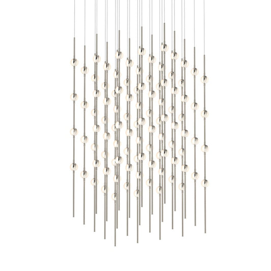 Sonneman Constellation 100 Light Pendant/Warm, Satin Nickel