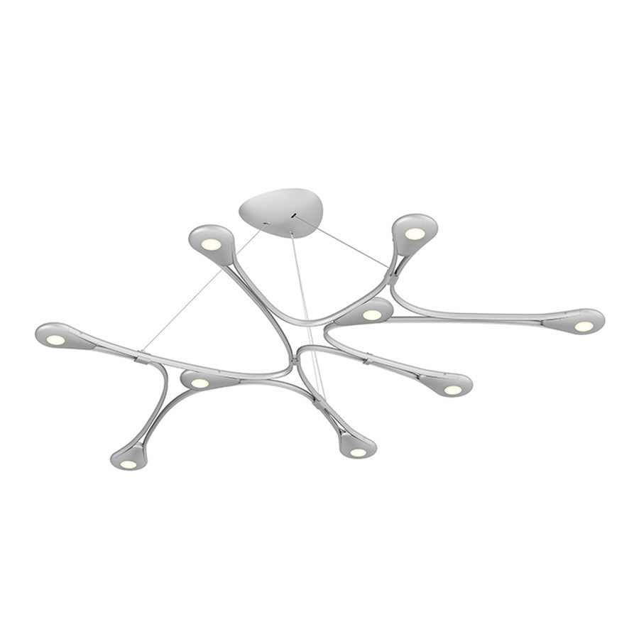 Sonneman Abstraction 9 Lt 40" LED Pendant, Bright Satin Aluminum - 3274-16-J20