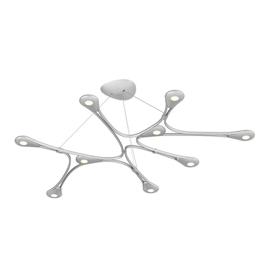 Sonneman Abstraction 9 Lt 40" LED Pendant, Bright Satin Aluminum - 3274-16-J20
