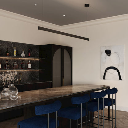 6' 2-Sided Pendant, Textured Black