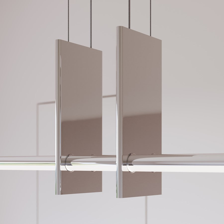 60" Pendant, Polished Chrome/White