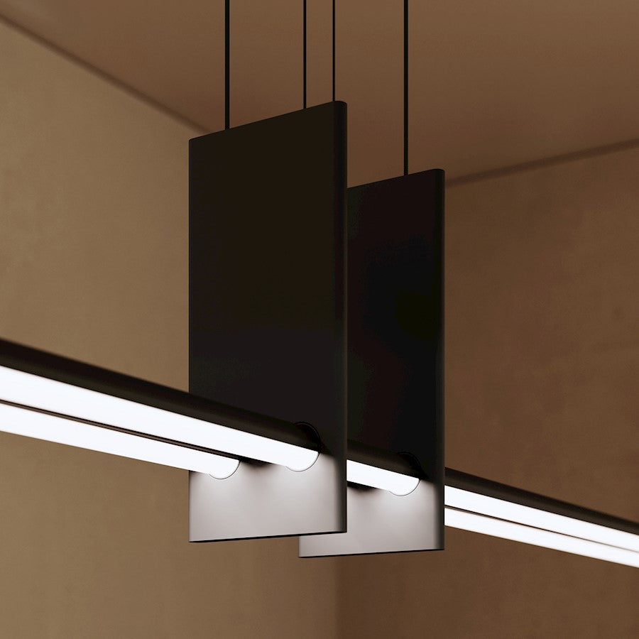 60" Pendant, Satin Black/White